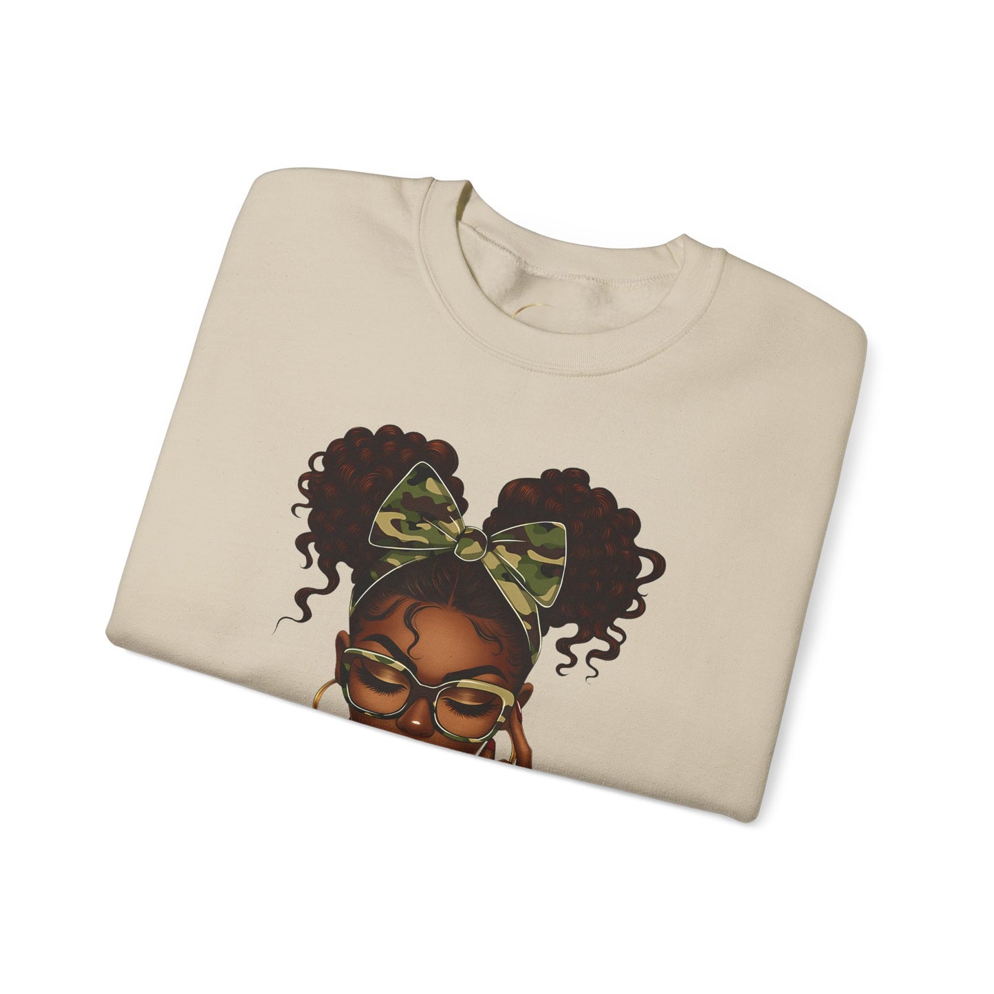 Unbothered Crewneck Sweatshirt — Afro Puff Graphic Pullover