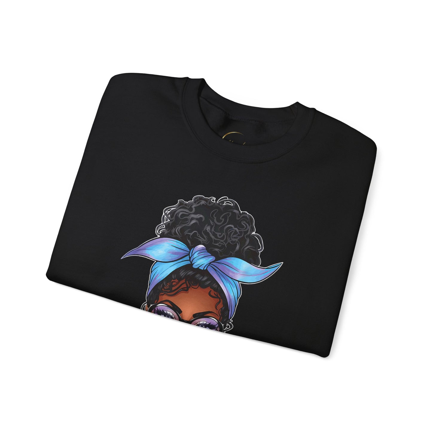 Crewneck Sweatshirt — "Unbothered" Afro Girl Graphic