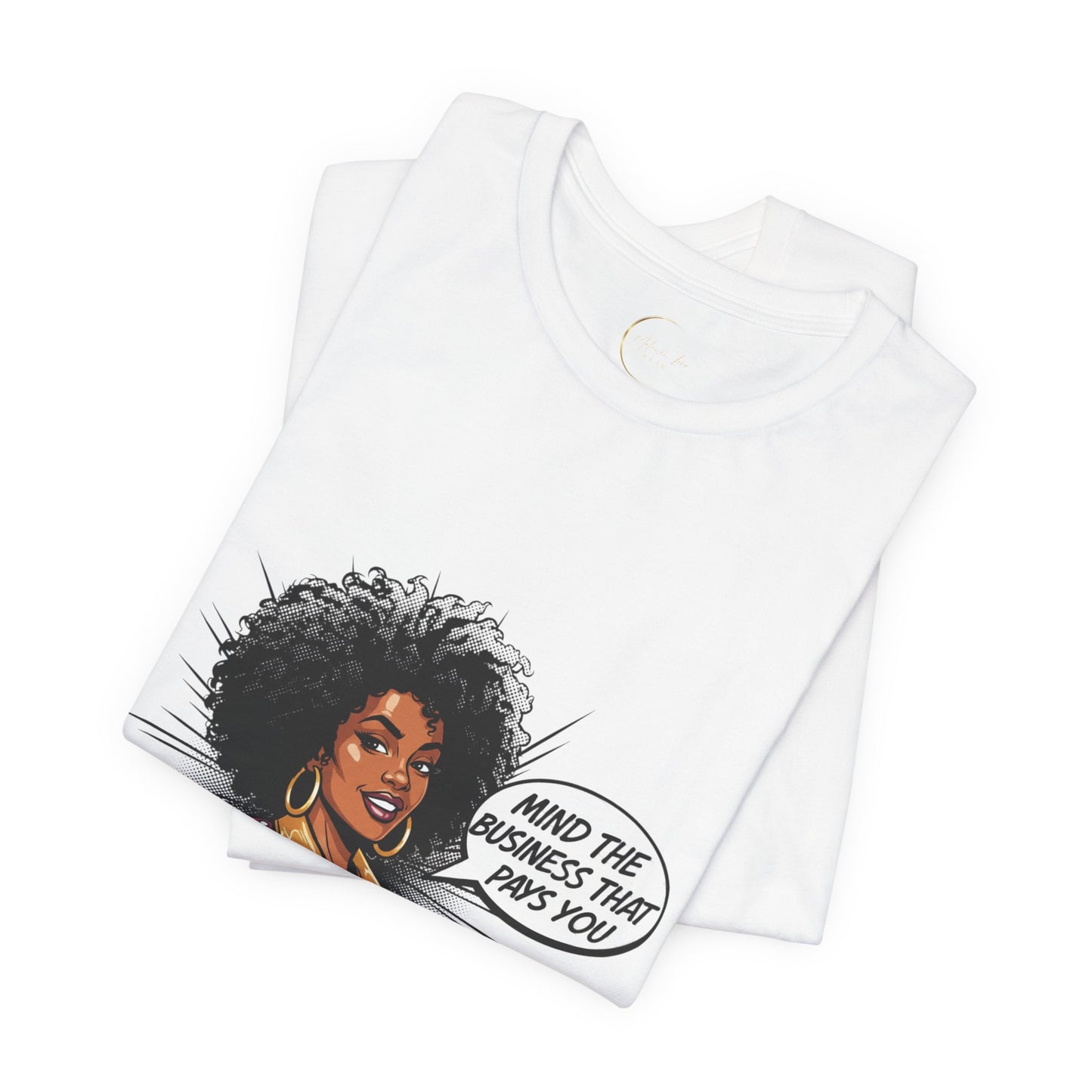 Punchy Meme Caption Tee | chunky hand lettering, neon outline text