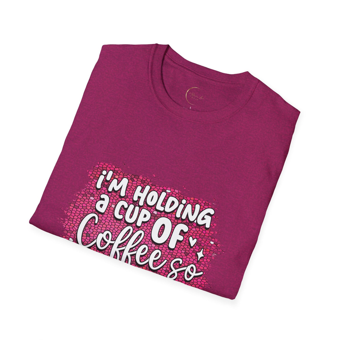Unisex Softstyle Holding a Cup of Coffee T-Shirt