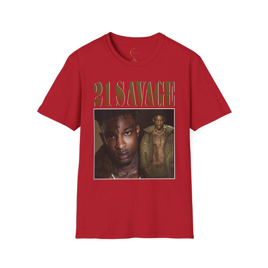21 Savage Unisex Softstyle T-Shirt, Hip Hop Tee, Casual Wear, Gift for Music Lovers, Concert Outfit, Streetwear Fashion