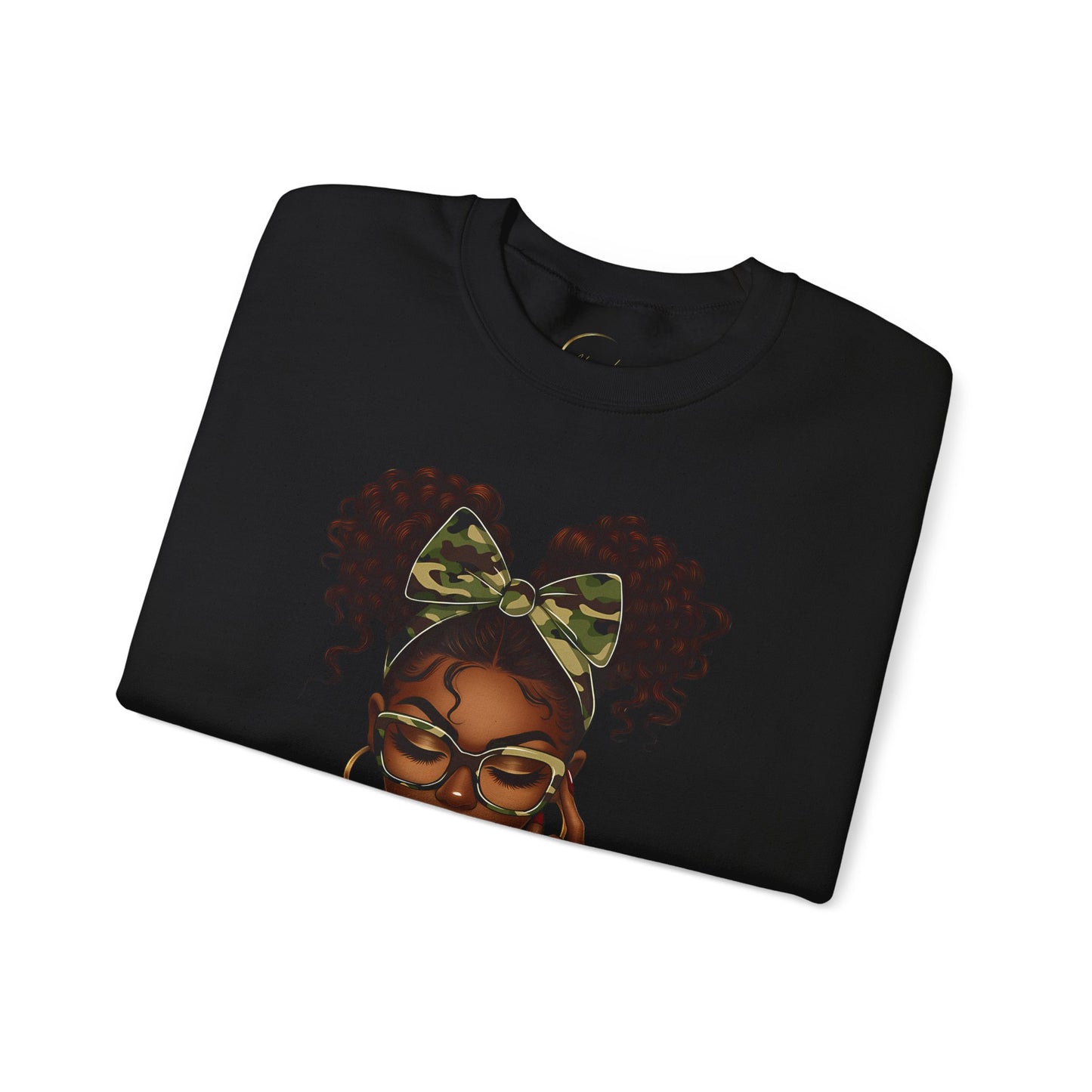 Unbothered Crewneck Sweatshirt — Afro Puff Graphic Pullover